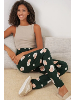 4323 Desenli Pijama Altı  Y.Zümrüt