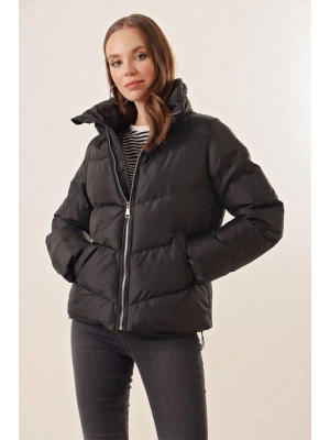 5124 Siyah Dik Yaka Şişme Mont