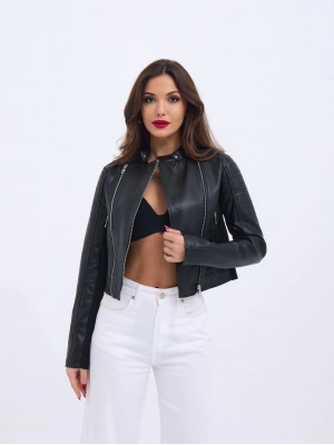 6711 DERİ CEKETSİYAH