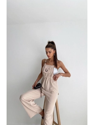 7023 Askılı Bahçıvan Tulum  Bej