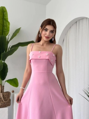 Acco Taş Detaylı Elbise