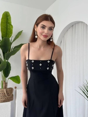 Acco Taş Detaylı Elbise