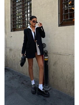 Agnes Blazer Keten Ceket6105