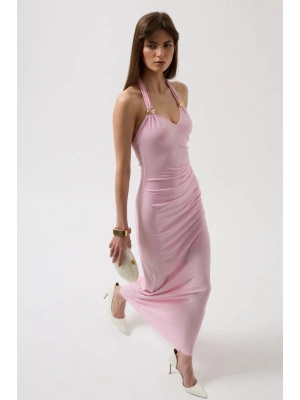 Aksesuar Detay Maxi Elbise