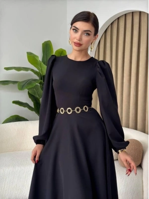 Sali Balon Kol Elbise