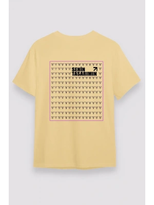 Arka 24/1 Düz Oversize Tshirt  Bej