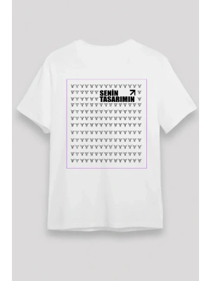 Arka 24/1 Düz Oversize Tshirt  Beyaz