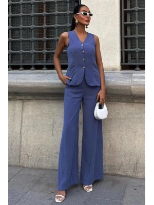 Arkası Bağcıklı Yelek Plazza Pantolon odal Takım 1020208