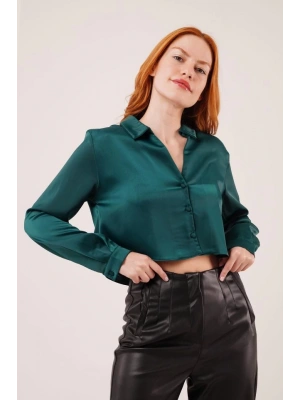 aten Crop odel Yeşil Gömlek