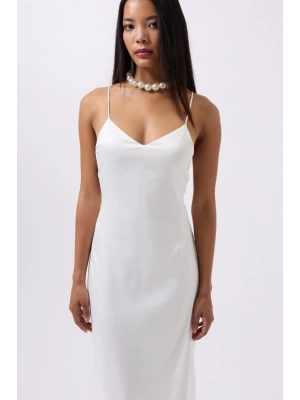 Saten İnce Asklı Elbise