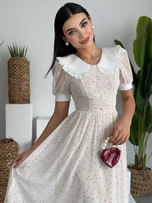 Aversa İnci Detay Şifon Elbise