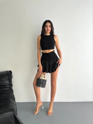 Ayrobin Şortlu Etek  iyah