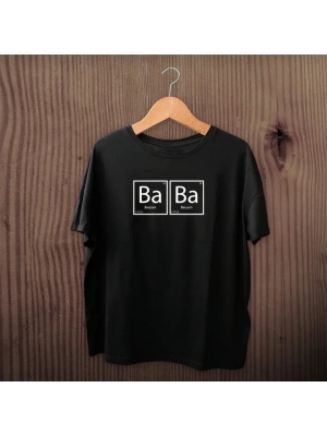 Babalar Günü Hediye Baba Temalı Baskılı Oversize Bisiklet Yaka Tshirt  iyah