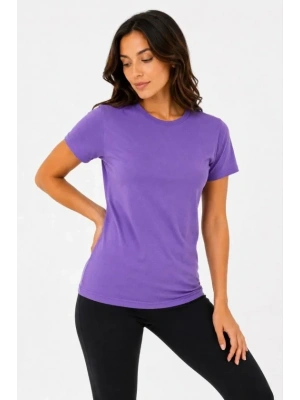 Basic Tişört Bisiklet Yaka Kısa Kol Günlük Yazlık lim Fit Thirt  or
