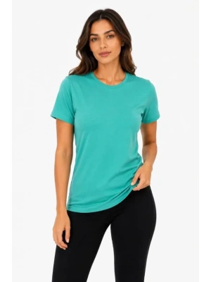 Basic Tişört Bisiklet Yaka Kısa Kol Günlük Yazlık lim Fit Thirt  u Yeşili