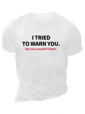 Baskılı Oversize Bisiklet Yaka Tshirt  Beyaz