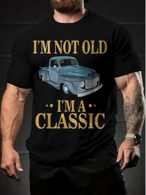 Baskılı Oversize Bisiklet Yaka Tshirt  iyah