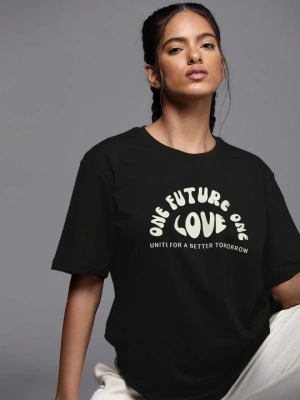 Baskılı Oversize Tshirt  iyah