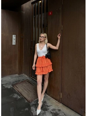 BE ATİKİ KAT FIRFIR DETAYI KIA ETEK  Turuncu