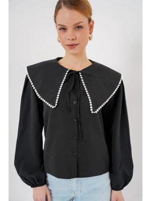 Bebe Yaka Gömlek 20314  Siyah