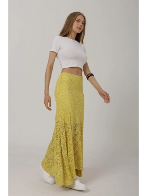 Bel Lastikli Dantel Etek  arı