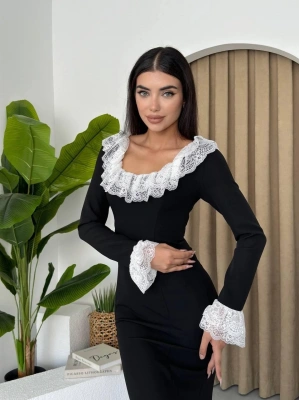 Belfast Dantel Yaka Elbise