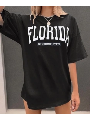 Bisiklet Yaka Baskılı Tshirt  iyah