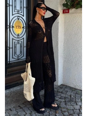 Bridget Ajurlu Uzun Hırka Takım 9881