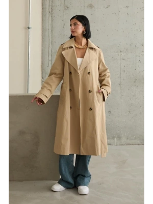Camel Uzun Kemerli Trençkot