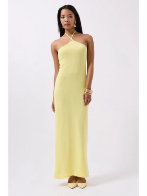 Çapraz Askılı Maxi Elbise