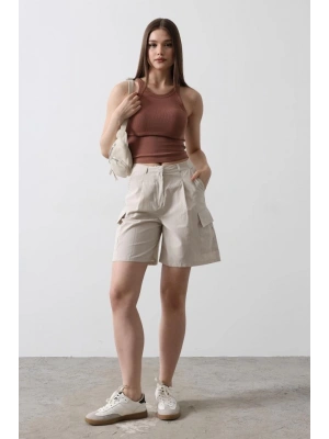 Cargo Cepli Şort  Taş