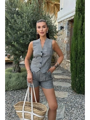 Carla Işıltılı Yelek Şort Takım 9821