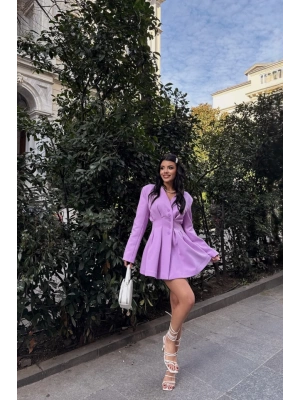 CEKET ELBİE PEN DETAYLI  Lila