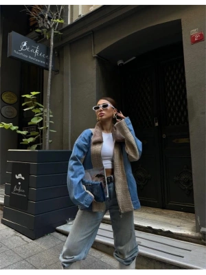 CHANEL GARNİLİ KOT MONT  Bej