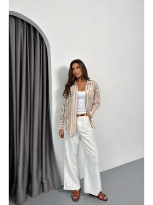 ÇİZGİİ GÖEK  Bej