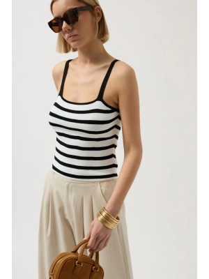 Çizgili Askılı Bluz