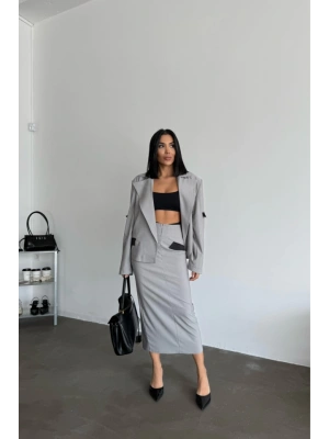 CROP CEKET  ETEK TAKI  Gri