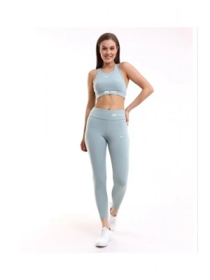 Crop Tayt İkili Spor Takımı  Buz Mavisi