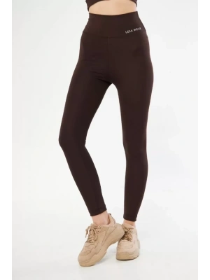 Dalgıç Yüksel Bel Baskılı Tayt  Bordo