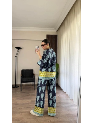 Desenli aten Bol Takım  İndigo