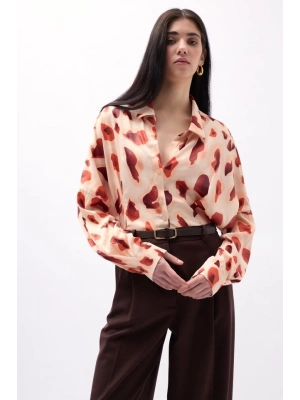 Desenli Crop Gömlek
