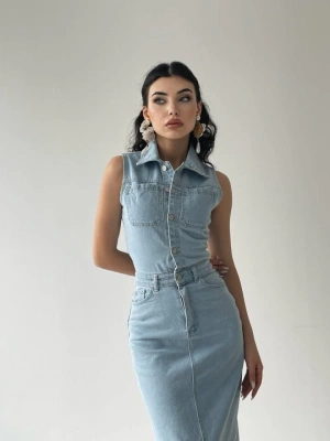 eldia Jean ıfır Kollu Elbise