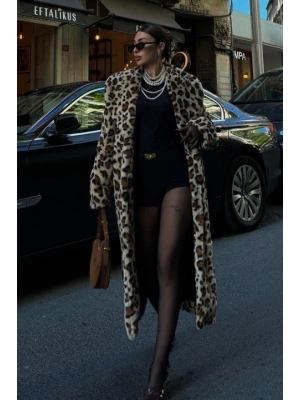 eopar Desenli İçi Astarlı Peluş Kaban 7065