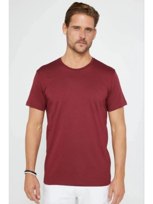 Erkek 24/1 Düz A Kalite Oversize Tshirt  Bordo