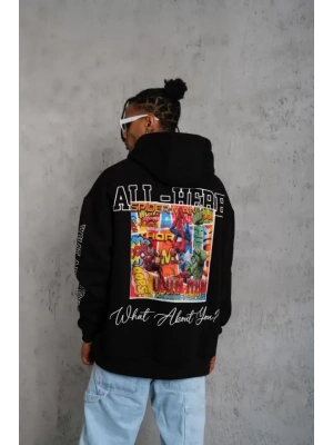 Erkek 93 Dijital Parça Baskılı Kapşonlu weat  iyah