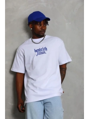 Erkek Baskılı Thirt Kısa Kol Bisiklet Yaka Regular Fit Rahat Kalıp Günlük Tişört  Beyaz