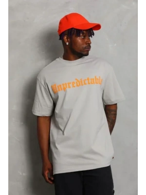 Erkek Baskılı Thirt Kısa Kol Bisiklet Yaka Regular Fit Rahat Kalıp Günlük Tişört  Gri