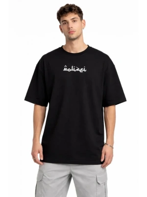 Erkek Bisiklet Yaka Baskılı Kısa Kollu Tişört treetwear Günlük Basic Pamuklu Tshirt  iyah