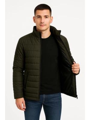 Erkek Bomber ont Ceket – Su İtici Kumaş, Kapitone Astarlı, Fermuarlı, Kışlık  Haki