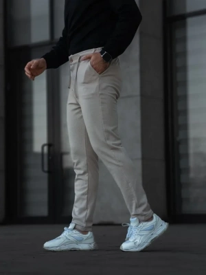 Erkek Diagonel ikro Dokulu Cepli Pantolon  Gri